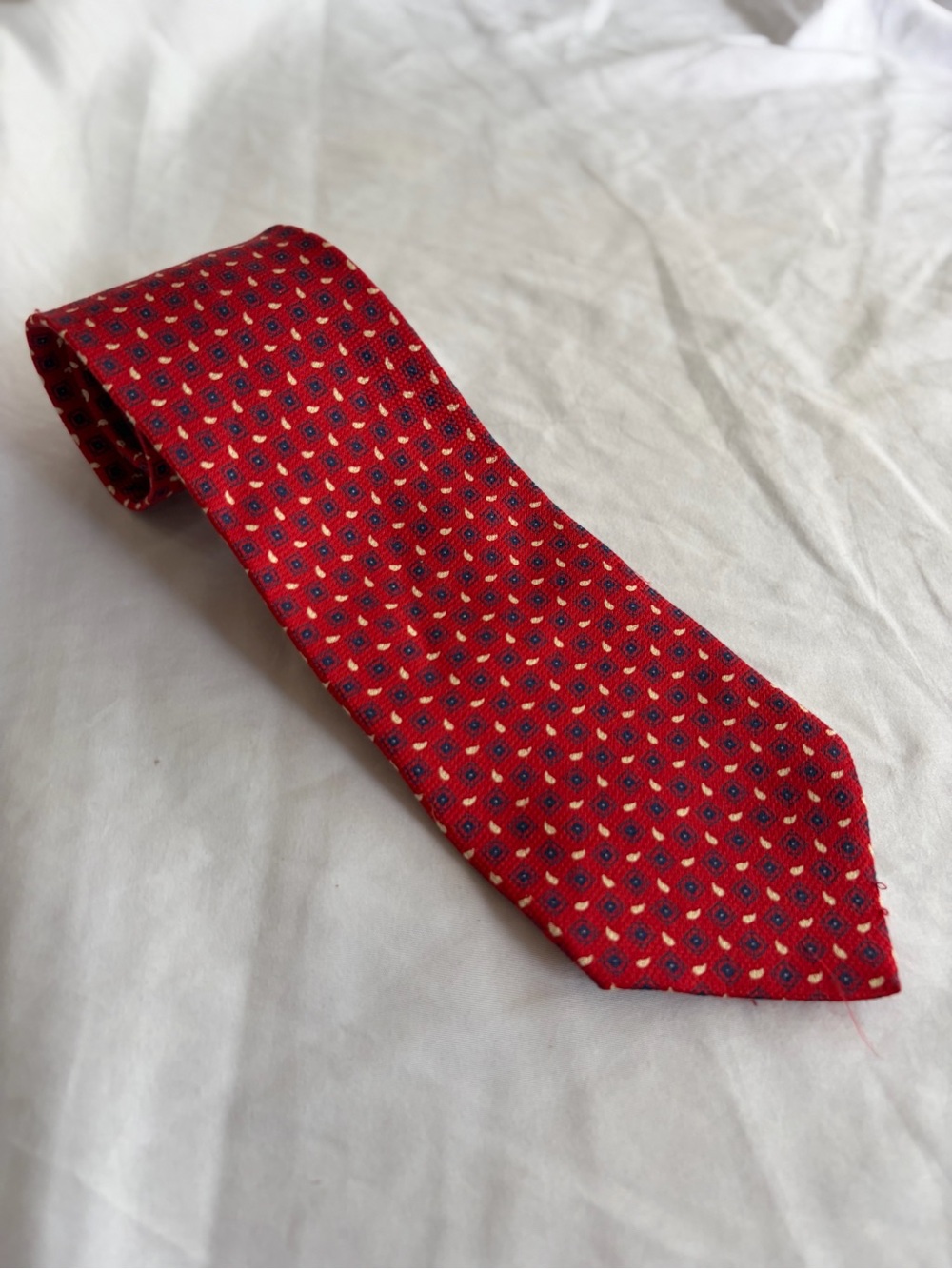 Tommy Hilfiger Red Micro-Pattern Men's Tie